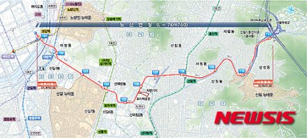 신림선경전철 노선도