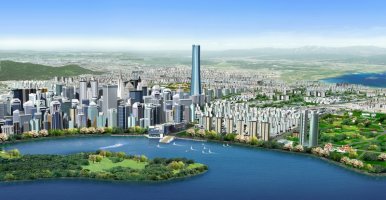 [건축]인천 송도국제도시 조감도