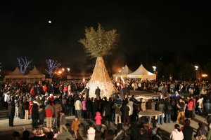 Daeboreum-Great Full Moon ceremony in Haeundae beach.