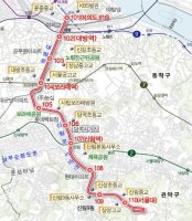 여의도~서울대 신림선 경전철 민간투자사업 노선도