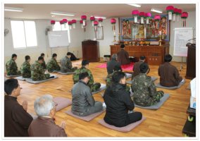 영주 "호국정사"에서 1/4분기 법회.