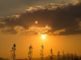 낙동강 삼락공원의 아름다운 일몰