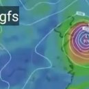 6호태풍 '카눈' 강풍 반경 1400km 초대형으로 발달 이미지