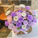 68,000원 네추럴 퍼플 비누꽃바구니 -서울 경기 인천 무료퀵배송 전국택배 가능 이미지