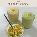 냉동 애플망고 냉동 아보카도 다이스 스무디 만들기