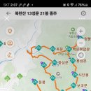 북한산 13성문종주지도 이미지