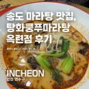 효명파크 | 송도맛집 추천! 옥련동마라탕맛집 탕화쿵푸마라탕 옥련점 가성비도 굿!!