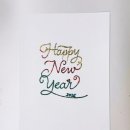 감성수채캘리그라피 | [구리 롯데백화점 문화센터] 수채캘리그라피 수업 후기 – 설맞이 반짝이는 ‘Happy New Year’ 작품...