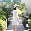 바캉스룩 휴양지 여자여름옷 화이트 원피스 예뽀