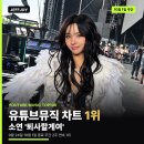 유튜브뮤직차트 TOP100 분석ㅣ10월 1일 소연 2주 연속 1위, 올데이 프로젝트 CRASH 5위 첫 진입