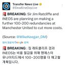 마이크 키건] 짐 랫클리프와 이네오스는 비용절감을 위해 맨유에서 100~200명을 더 해고할 계획 이미지