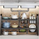 행복한우리집정리수납 | 길이조절 주방선반 싱크대 정리 하부장 수납 활용기