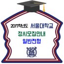 ﻿﻿﻿﻿﻿2017학년도 서울대 정시모집 모집요강 / 일반전형 이미지