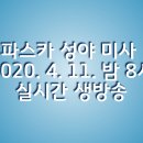 파스카 성야(부활 성야) 미사 : 2020. 4. 11. 밤 8시 실시간 생방송