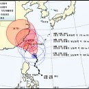 2012년 9호태풍 사올라/10호태풍 담레이 예상진로 이미지