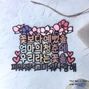 블로그제작&활용반 | [파랑토퍼] 꽃보다예뻤을엄마의청춘에/청주토퍼/오창오송세종대전/메세지토퍼/케이크토퍼/우리라는꽃을...