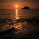 노을과 바다 이미지