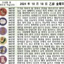 2024년 10월 18일 운세 및 세상 소식 이미지