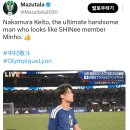 일본에서 샤이니 민호같이 잘생겼다고 화제되는 축구선수.gif 이미지