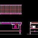 롤러 컨베이어(ROLLER CONVEYOR) 설계 도면. 이미지