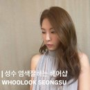 염색창고 | 성수 미용실 후룩 성수 여자 염색 후기｜탈색 없이 밝은 애쉬브라운, 장미 디자이너 추천