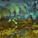 연못 속 풍경 이미지