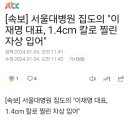 [속보] 서울대병원 집도의 "이재명 대표, 1.4cm 칼로 찔린 자상 입어" 이미지