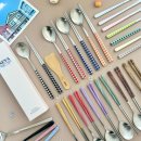 숟가락젓가락 | 네바 이태리 304 무광 체크 수저세트x미니스패츌라 숟가락 젓가락 선물용 커트러리 후기