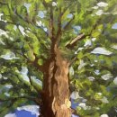 풍경을 담은 아크릴화 이미지