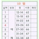 10월 성경읽기 표입니다(안창호신부) 이미지