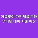 여름맞이 가전제품 구매 계획과 무더위 대비 지출을 예산에 반영하는 냉방 관리법