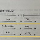 유기화학 질문 (할로젠화 알킬 반응) 이미지