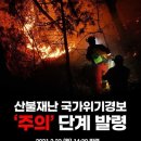 조심조심 산불조심 // 산불재난 국가위기경보 ‘주의’단계발령 이미지