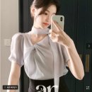 [에이블리] 여름 하객룩 아뜨랑스 퍼프소매 블라우스 추천 및 로렌하이 가디건 꿀조합 솔직 후기!