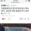 직원들에게 닭 죽이게 강요하고 백숙 회식...양진호 회장 동영상 추가 공개 이미지