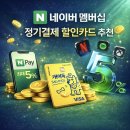 네이버 멤버십 혜택 및 연간이용권 1만원 할인 체크 카드 추천