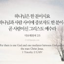 하나님과 사람 사이의 중보자는 예수님 한 분 뿐이시다 이미지