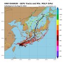 8월 2일 현재 6호태풍 카눈 예상경로 이미지