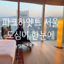 아리수유도 | 파크하얏트서울 호캉스 도심뷰가 한눈에, 코너스톤 조식 최고