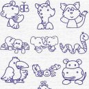 프랑스 자수 배우기 - 동물 자수 이미지