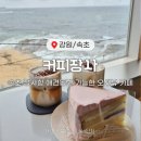 강원도 속초 오션뷰가 이쁜 애견동반 카페 커피장사 모래기라떼 후기