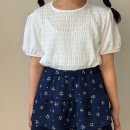 140 | 유니클로 키즈 퍼프슬리브 T 화이트 140 사이즈 반팔 착용 후기