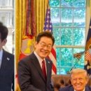 (영상) “가짜뉴스”…트럼프, 이 대통령에 다급히 귓속말, 정확한 내용 보니 [포착]﻿ 이미지