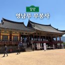 밀양 영남루 국보 무봉사 부산 근교 당일치기 여행