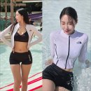 피오르(fiord) | 노스페이스 화이트라벨 크롭 집업 래시가드 뮬 추천 수영장 핫썸머 코디