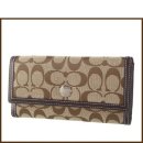 F42986 COACH HAMPTON SIGNATURE CHECKBOOK WALLET:SKHMA 이미지