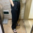 남여공용 청바지 <b>젠브로</b> 논페이드 핀턱 블랙 데님 팬츠