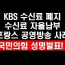 KBS 수신료 폐지! 수신료 자율납부! 프랑스 공영방송 사례! 국힘 성명발표! 이미지