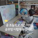 푸르넷 책읽는 공부방 | 초등 아이방 인테리어 공부방 꾸미기 한샘 티오 책상세트 사용 후기