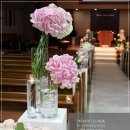 [교회웨딩 꽃장식]교회 예배당 웨딩데코 가격 착한 티파니플라워 이미지